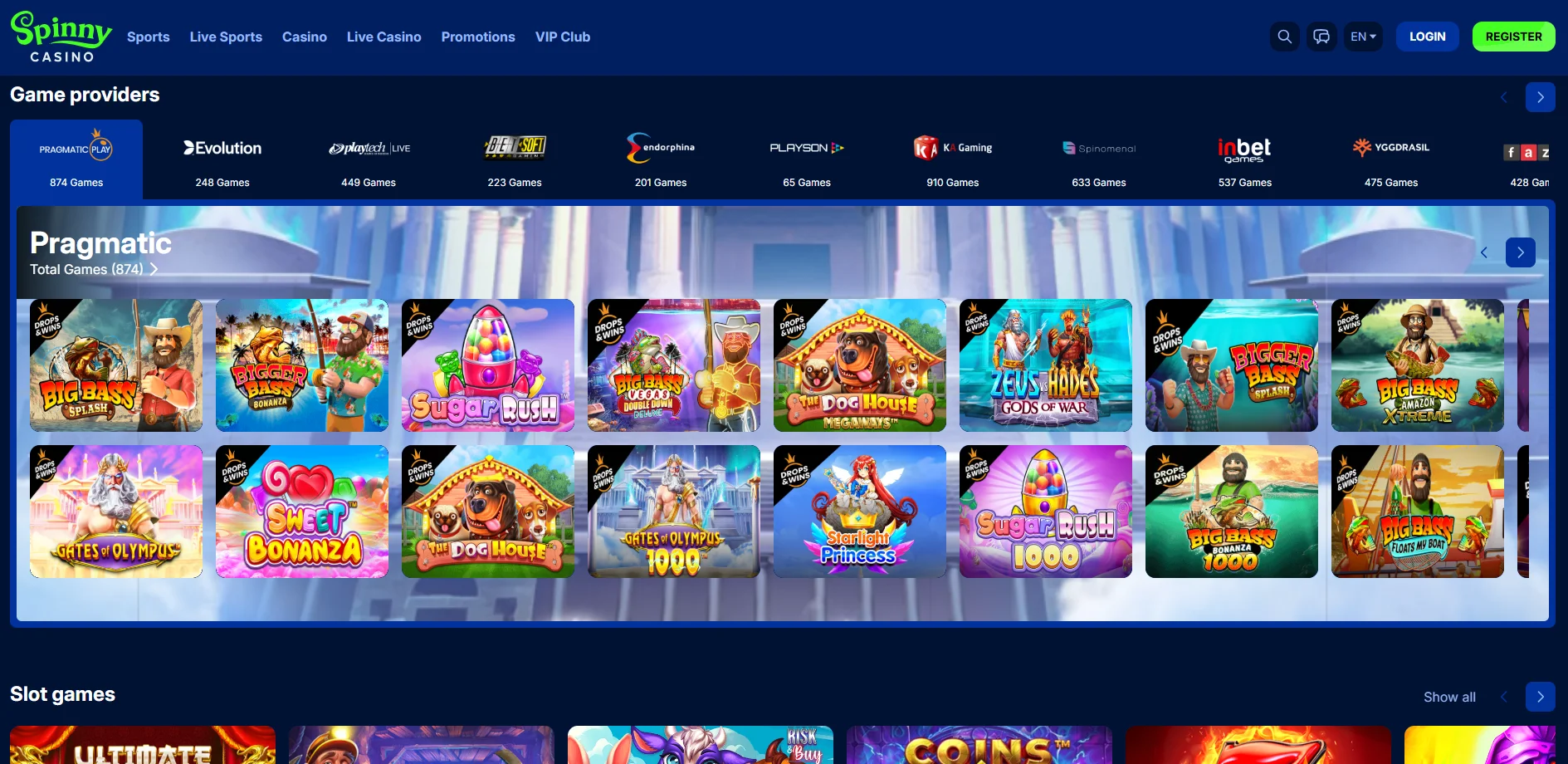 Spinny Casino Übersicht